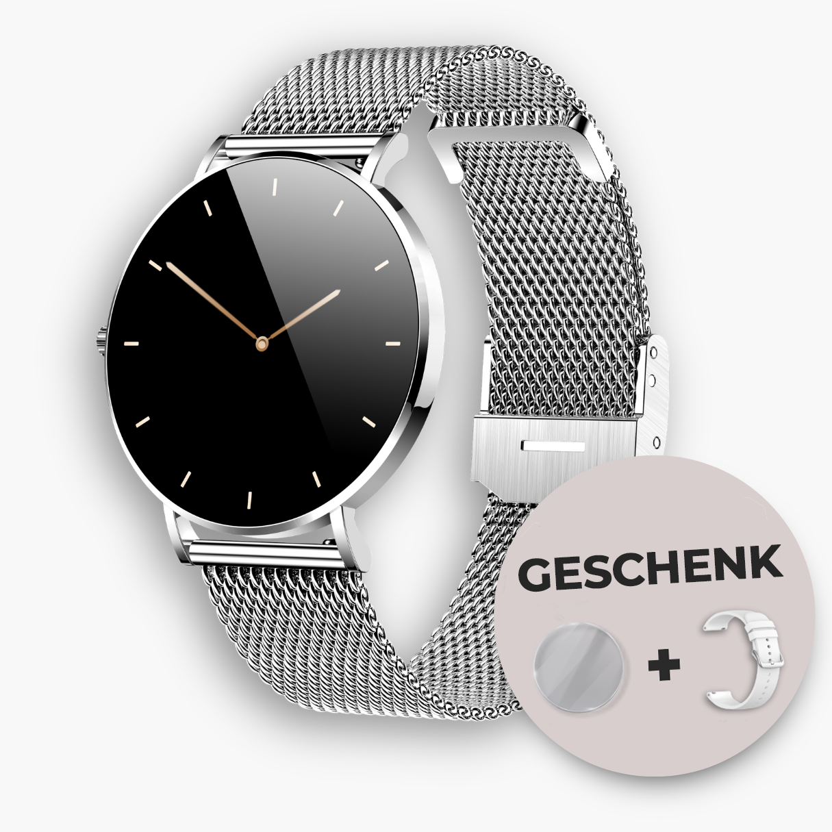 Élanza™ Slimme Luxe Smartwatch voor Stijl & Gezondheid