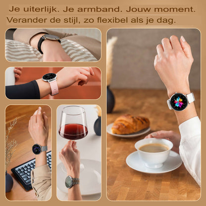 Élanza™ Slimme Luxe Smartwatch voor Stijl & Gezondheid