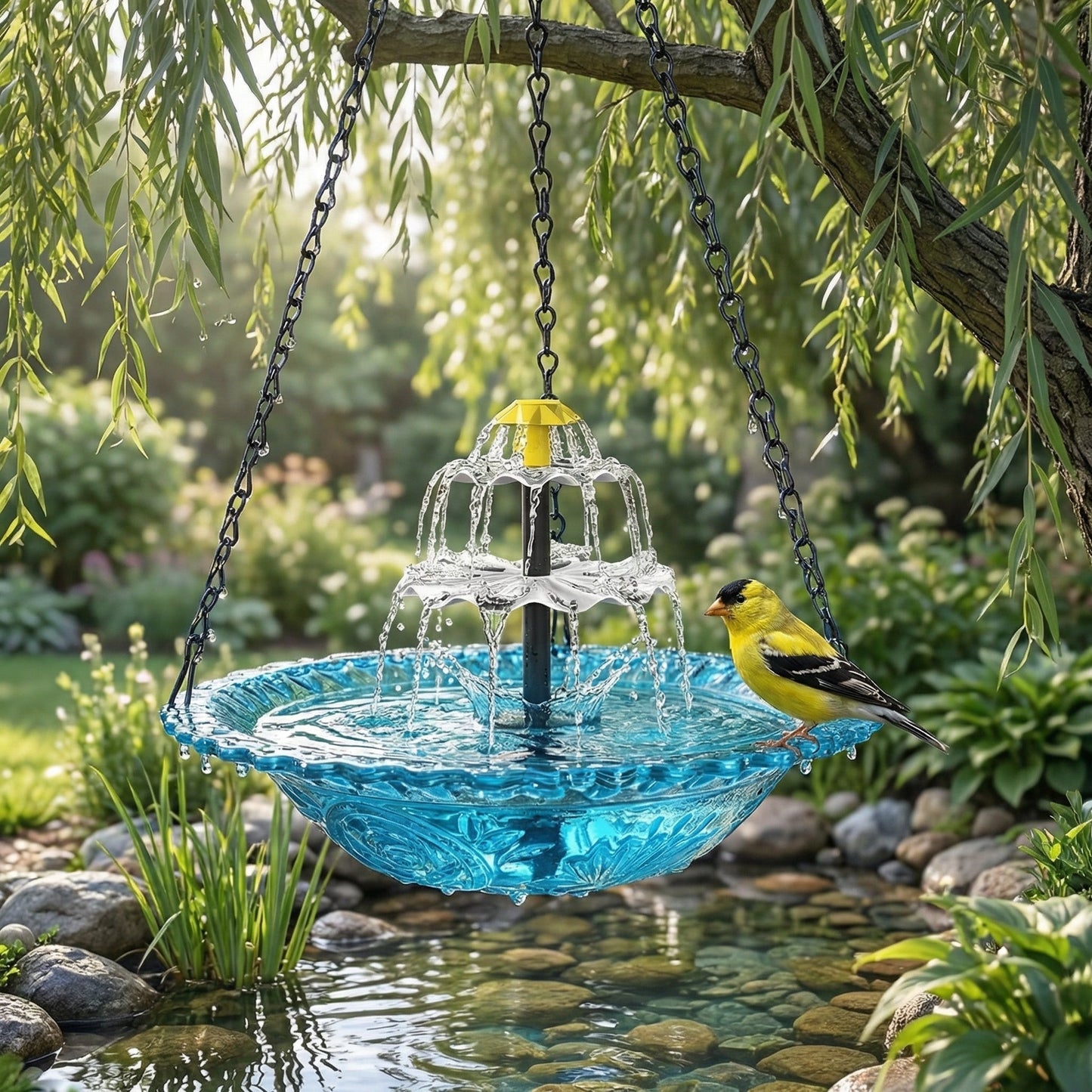 Blue Serene™ Fontein op zon-licht