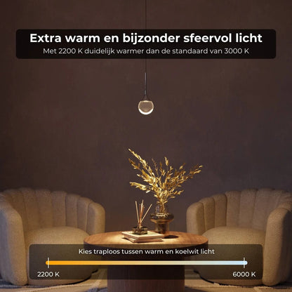 Veloura™ Luxe Glazen Hanglamp met Slimme Lichtbeleving