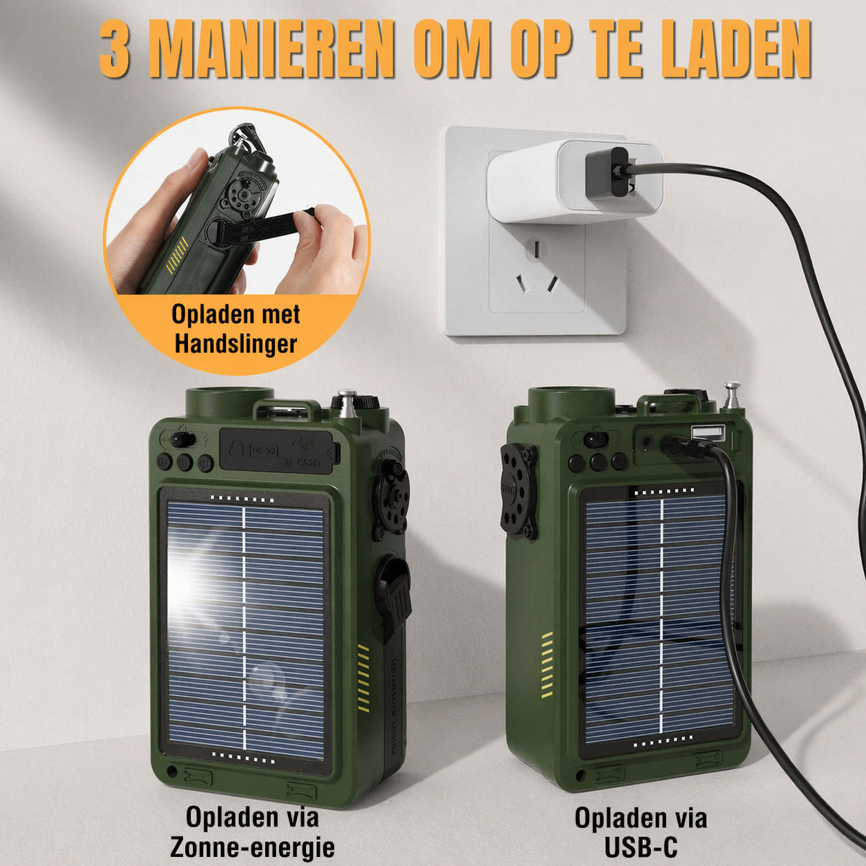Vintage Noodradio™  op Zonne-energie