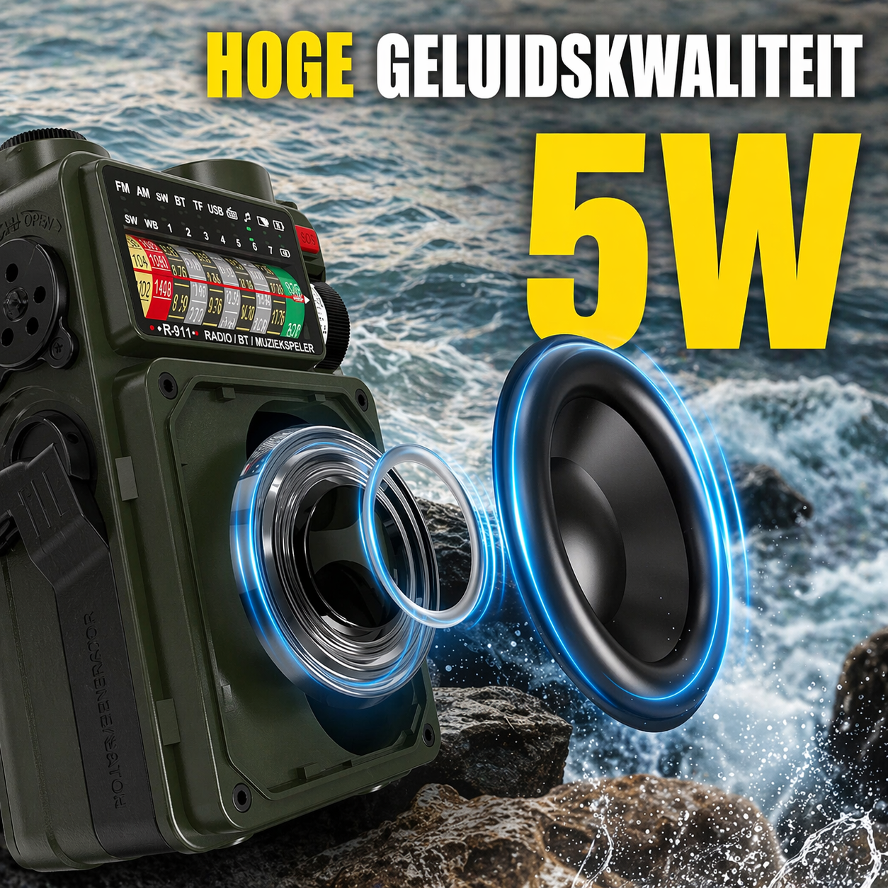 Vintage Noodradio™  op Zonne-energie