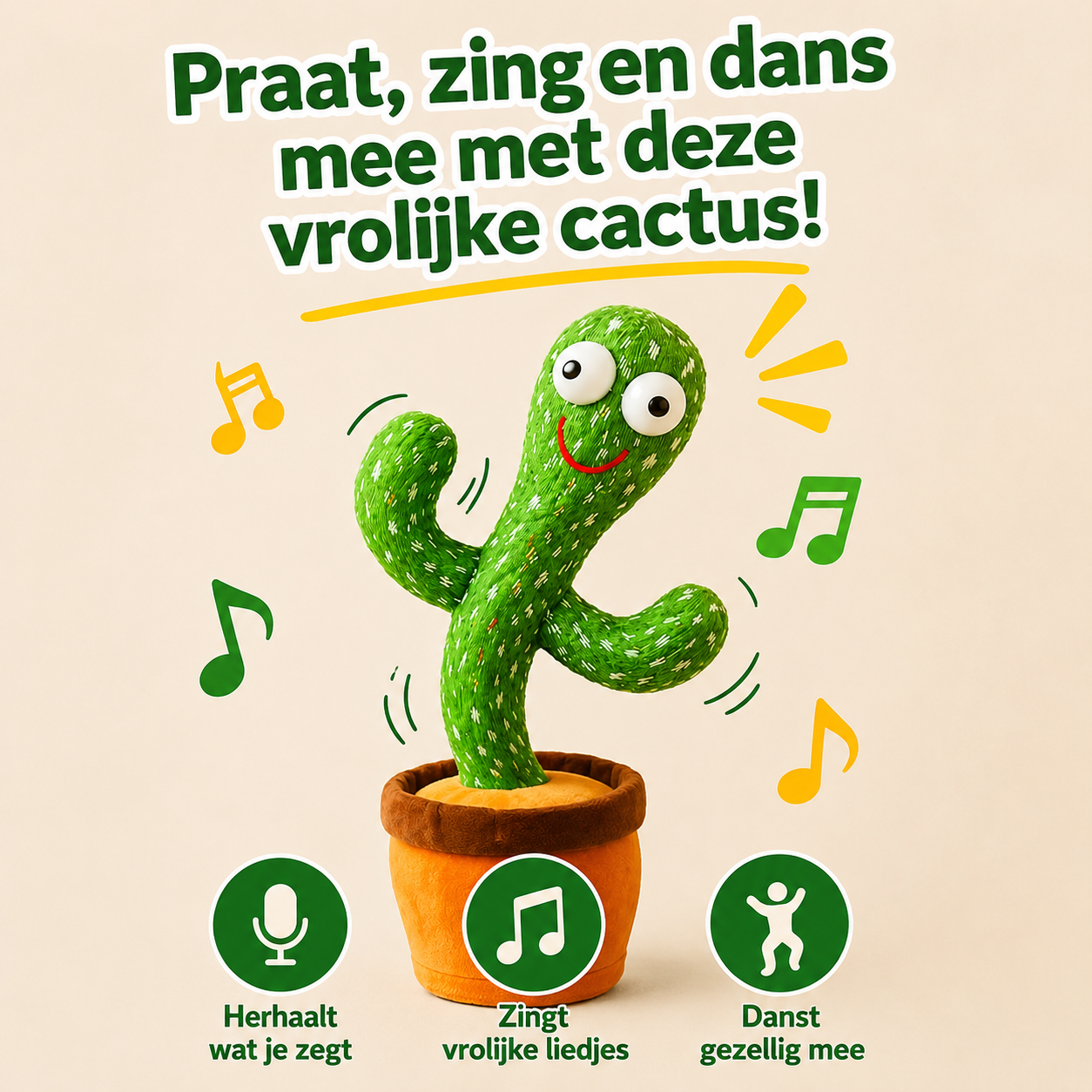 Cactus Kees™ Zingende Cactus