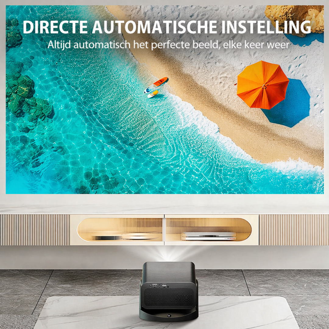 Vision Max™ Slimme Full HD-projector met automatische scherpstelling  1080p, Wi‑Fi 6, 360°