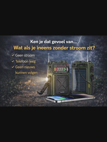 Vintage Noodradio™  op Zonne-energie