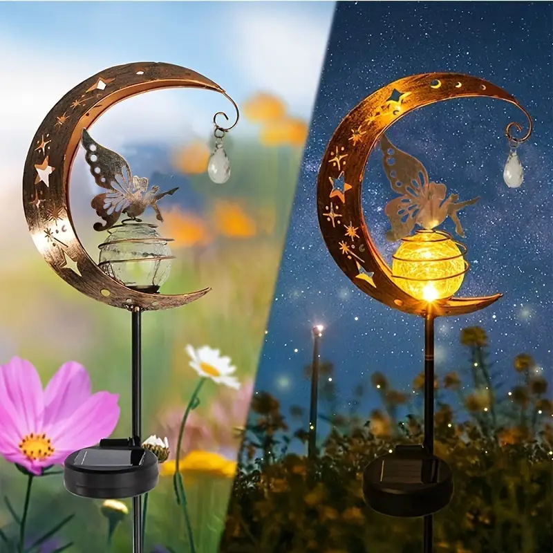 Zonne-energie Elf en Maan lamp™ voor de Tuin