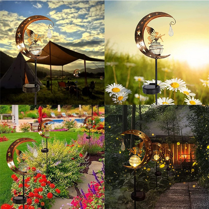 Zonne-energie Elf en Maan lamp™ voor de Tuin